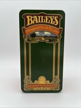 VTG Rare Bailey's Original Irish Cream Hinged Lid Tin Collectible Box Container